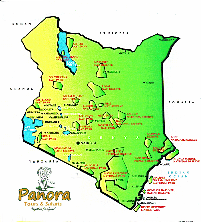 kenya map